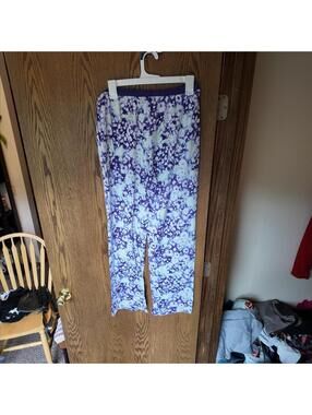 Vera Wang Women's Purple and Blue Trousers